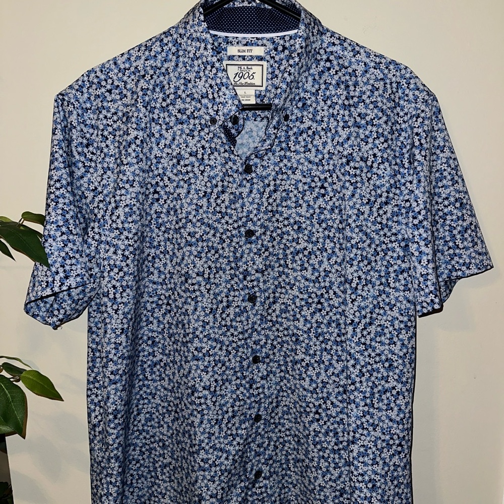Men's Blue Floral Shirt
